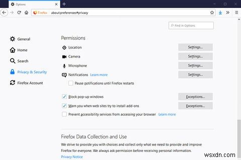 オンラインプライバシーを最大化するためのFirefoxの10のクイック調整 