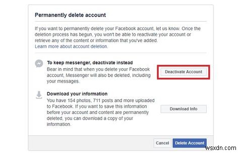 Facebookの非アクティブ化または削除がプライバシーにとって本当に意味すること 