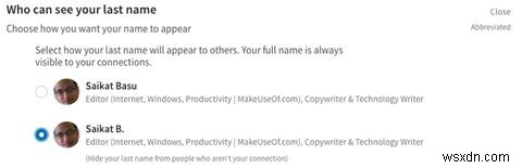LinkedInで名前を非表示にする方法 