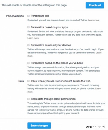 Twitterの新しいプライバシーポリシーは、設定を変更する必要があることを意味します 