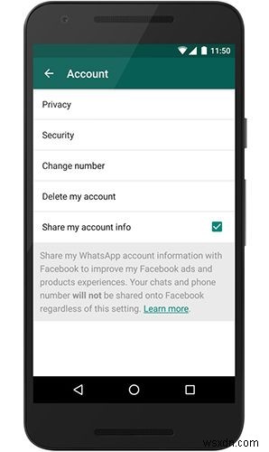 WhatsAppがあなたの情報をFacebookに渡すのを止める方法 
