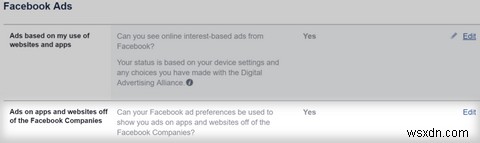 Facebookが他のウェブサイトにターゲット広告を表示しないようにする方法 