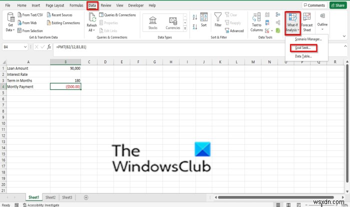 Excelでゴールシークを使用する方法 