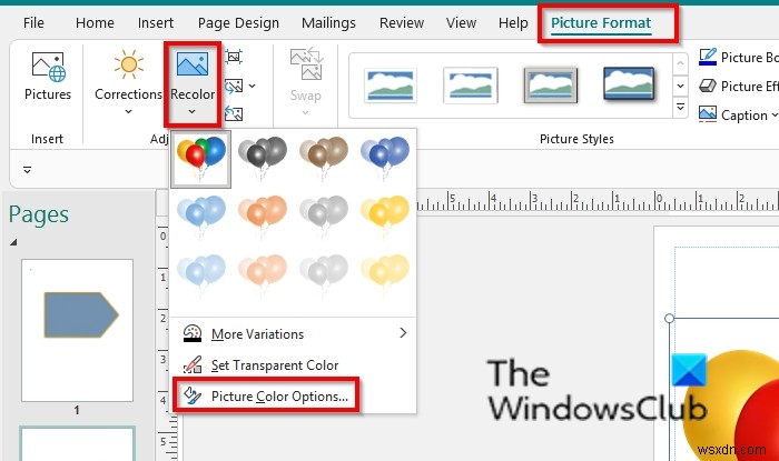 Publisherで画像の背景や形状を透明にする方法 