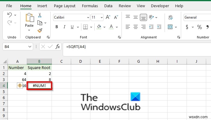 Excelで#NUMエラーを削除する方法 