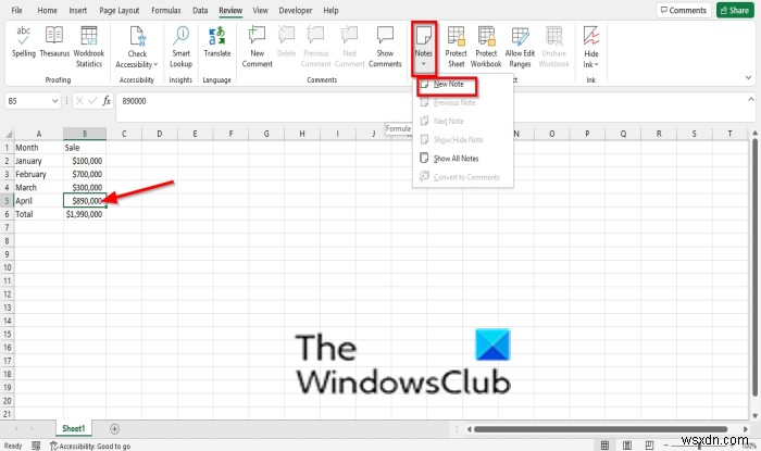 ExcelでNotesを追加、挿入、使用する方法 