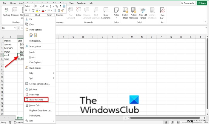 ExcelでNotesを追加、挿入、使用する方法 