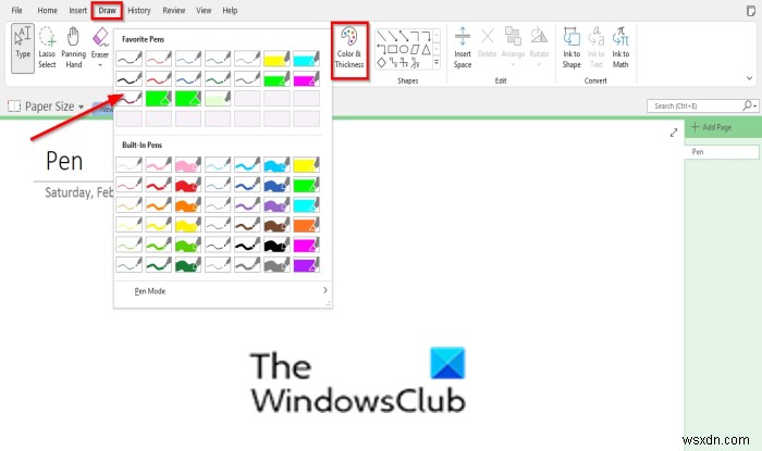 OneNoteで蛍光ペンを使用する方法 