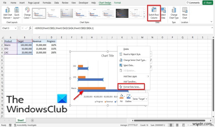 Excelで棒グラフまたは円グラフを作成する方法 