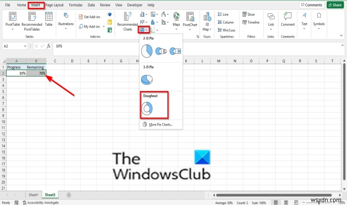 Excelで棒グラフまたは円グラフを作成する方法 