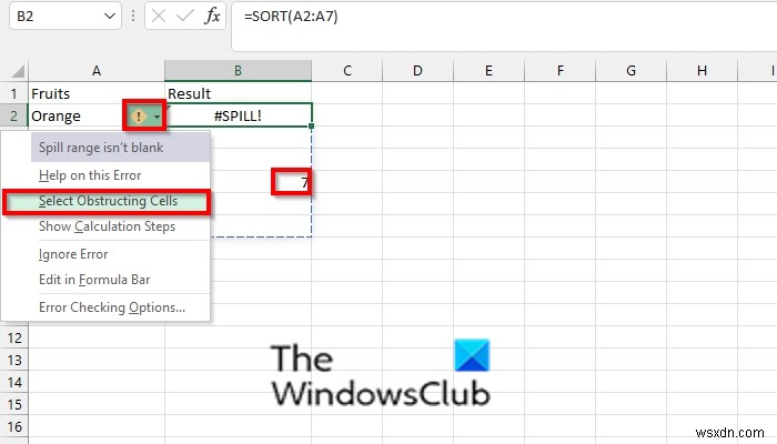 ExcelでSPILLエラーを修正する方法 