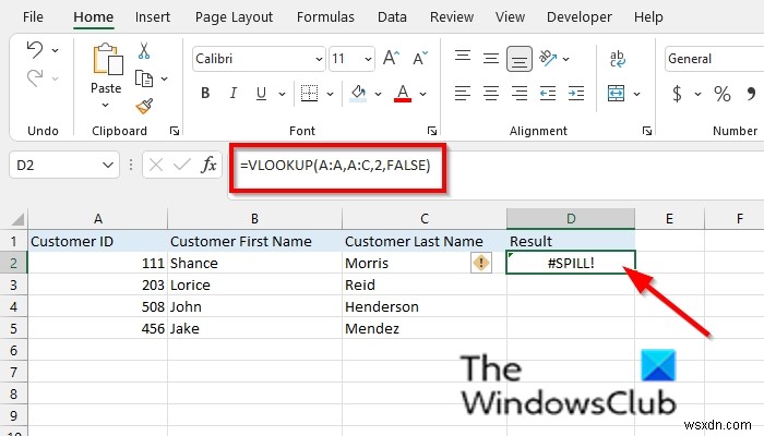 ExcelでSPILLエラーを修正する方法 