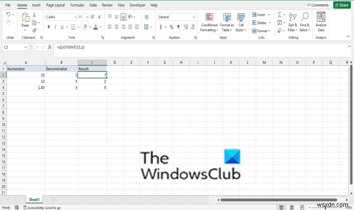 Excelで商関数を使用する方法 