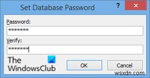 アクセスデータベースにパスワードを設定する方法 