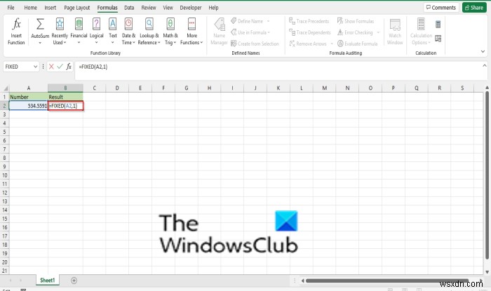 ExcelでFIXED関数を使用する方法 