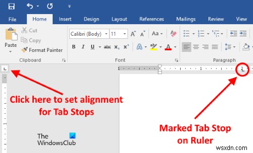 MicrosoftWordでタブストップを設定して使用する方法 