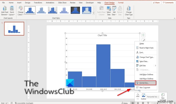 PowerPointでヒストグラムチャートを作成する方法 