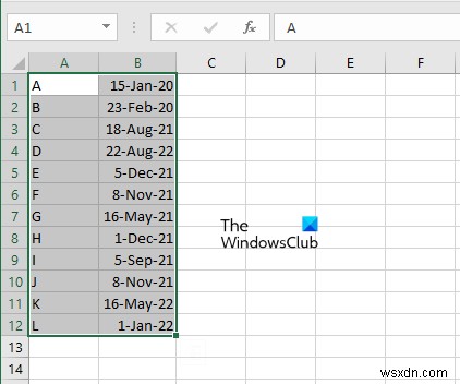 Excelで条件付き書式を使用して日付のある行を強調表示する方法 