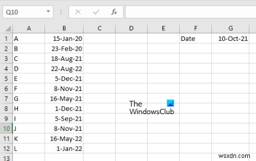 Excelで条件付き書式を使用して日付のある行を強調表示する方法 