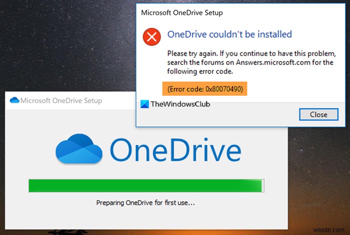 OneDrivePersonalVaultエラーコード0x80070490を修正します 