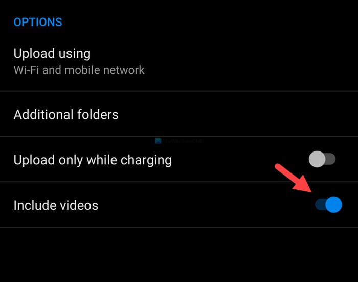 OneDriveカメラのアップロードがAndroidで機能しません。有効またはオンにする方法は？ 
