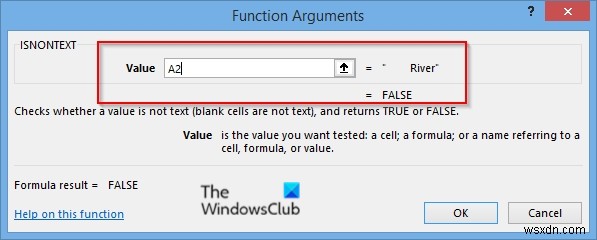 MicrosoftExcelでISNONTEXT関数を使用する方法 