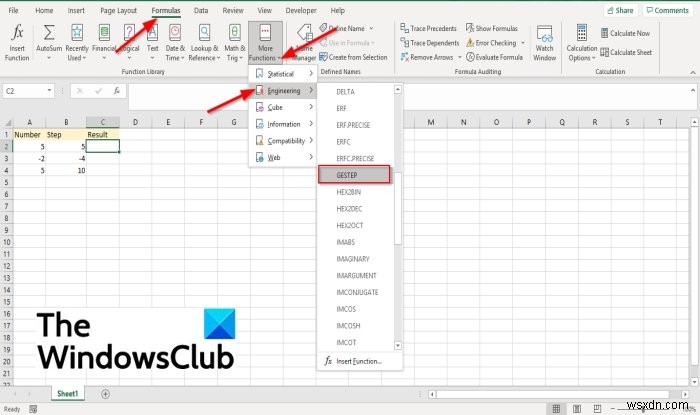 MicrosoftExcelでGSTEP関数を使用する方法 