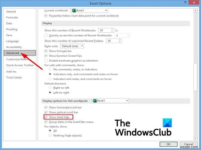 MicrosoftExcelのタブがない[修正済み] 