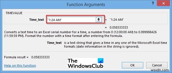 MicrosoftExcelでTIMEVALUE関数を使用する方法 