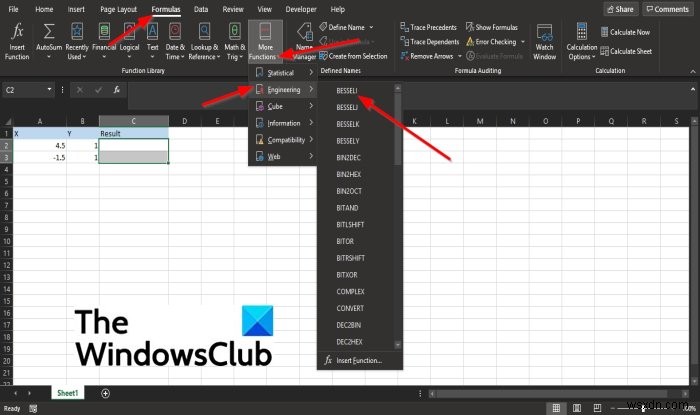 MicrosoftExcelでBESSELI関数を使用する方法 