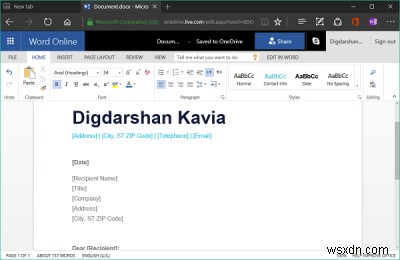 OfficeOnline拡張機能を使用してEdgeとChromeでOfficeドキュメントを作成する 