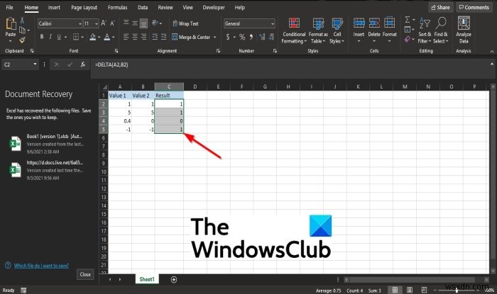 MicrosoftExcelでデルタ関数を使用する方法 