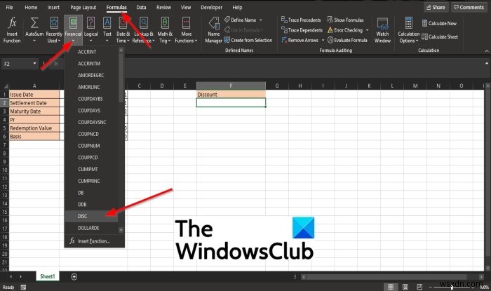 MicrosoftExcelでDISC機能を使用する方法 