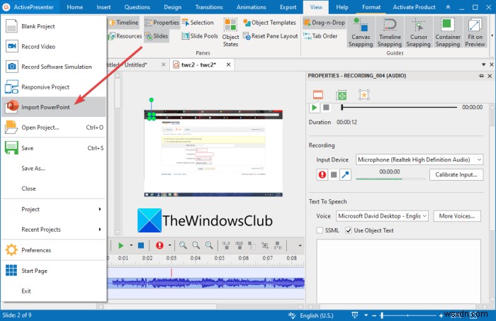 Windows11/10でオーディオナレーションを使用してビデオプレゼンテーションを作成する方法 