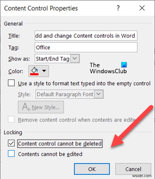 MicrosoftWordでコンテンツコントロールを追加および変更する方法 