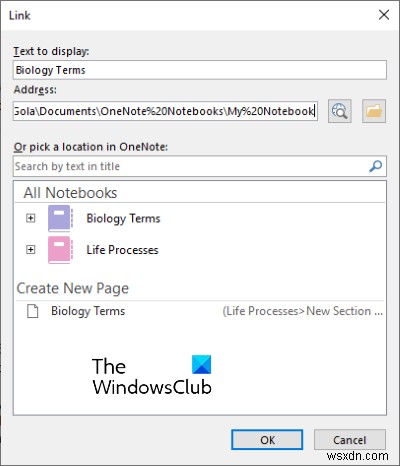 OneNoteでリンクを作成する方法 