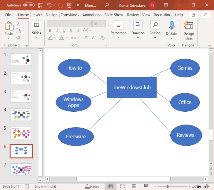 MicrosoftPowerPointでマインドマップを作成する方法 