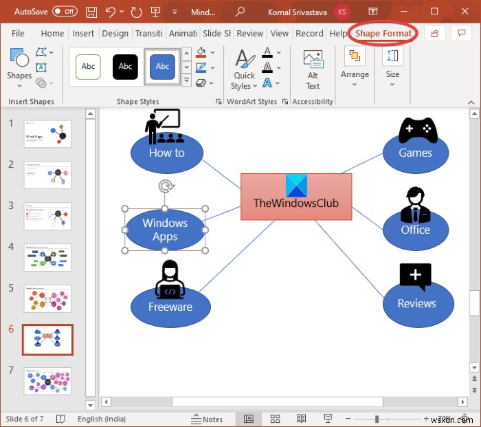 MicrosoftPowerPointでマインドマップを作成する方法 