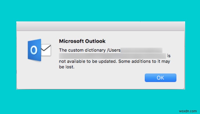 修正カスタムディクショナリをOutlookで更新できません 