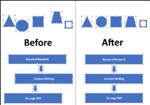 PowerPoint for the Webで「自動修正」機能を使ってスライドの要素を一瞬で整列する方法