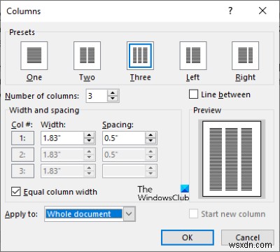 Wordで新聞スタイルまたはニュースレタースタイルの複数の列を作成する方法 