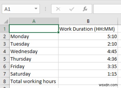 MicrosoftExcelで時間を加算または合計する方法 