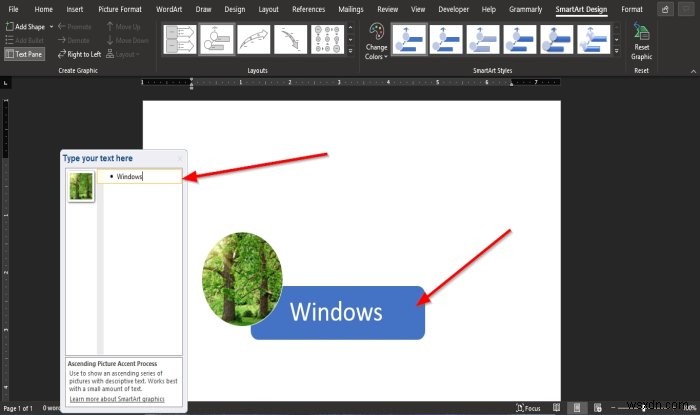 MicrosoftWordで画像をSmartArtグラフィックに変換する方法 