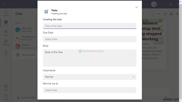 MicrosoftTeamsチャットをMicrosoftToDoタスクに変換する方法 