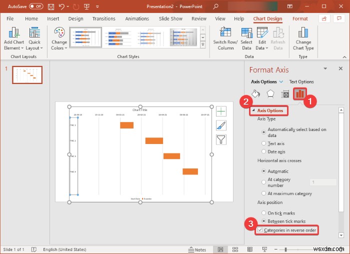 MicrosoftPowerPointでガントチャートを作成する方法 