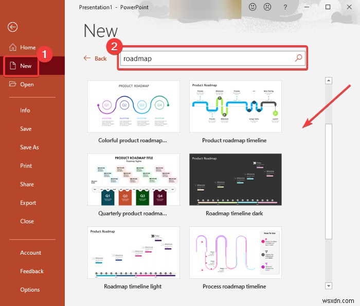 MicrosoftPowerPointでロードマップを作成する方法 