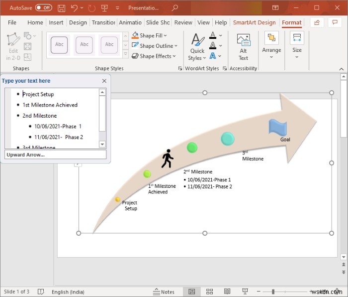 MicrosoftPowerPointでロードマップを作成する方法 