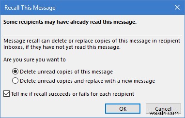 MicrosoftOutlookまたはOutlook365で電子メールメッセージを呼び出して置き換える方法 