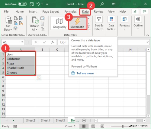 MicrosoftExcelで自動データ型機能を使用する方法 