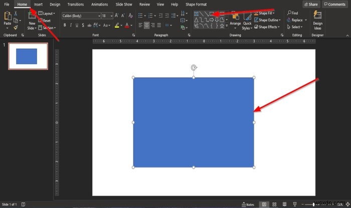 PowerPointでアニメーションの額縁を作成する方法 